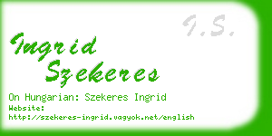 ingrid szekeres business card